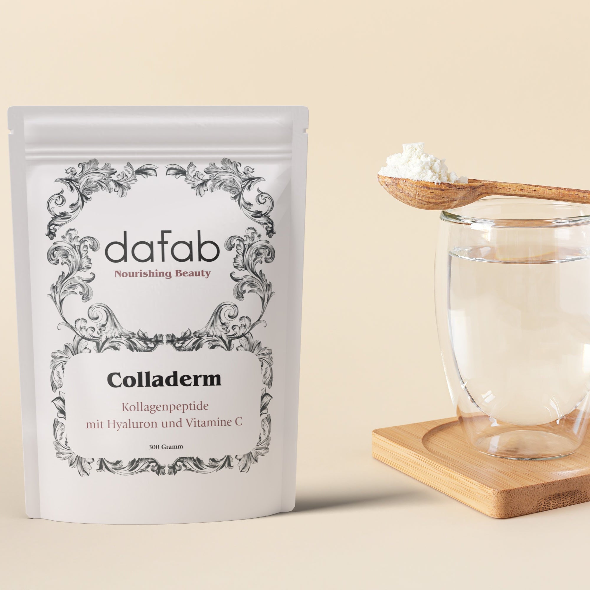Colladerm, Wasser, Löffel