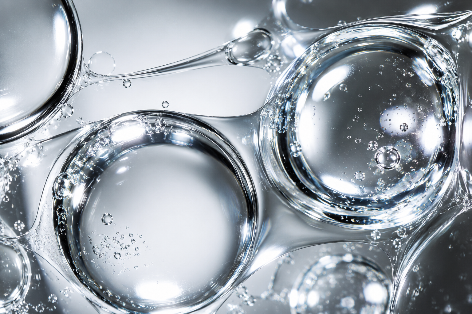 Abstrakte Flüssigkeitsstruktur als Symbol für Kollagenpeptide und Hautelastizität.