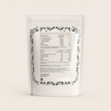 Back label of DaFab Colladerm collagen supplement showing ingredients, nutrition facts and usage instructions.”