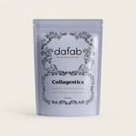 “DaFab Collagestics gut health collagen supplement with L-glutamine and inulin in minimalist editorial packaging.”
