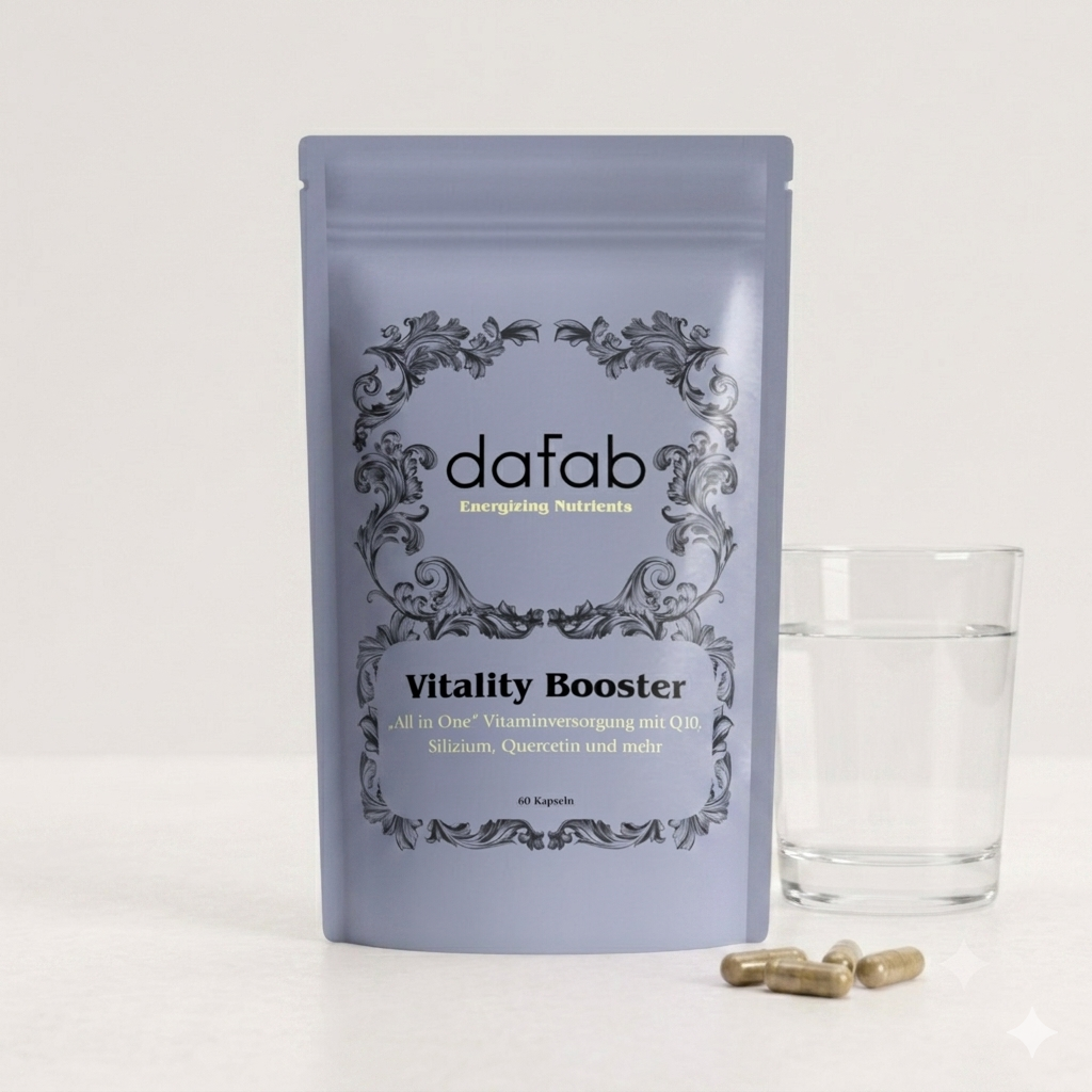Vitality Booster mit Vitaminen, Mineralstoffen, Q10 und Quercetin